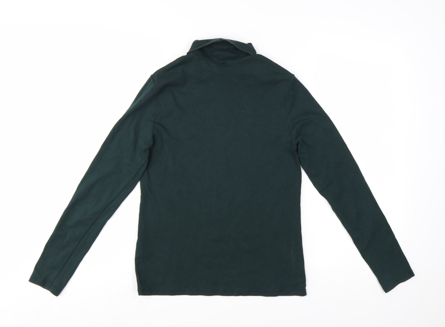 Uniqlo Women’s Green Roll Neck Long Sleeve Cotton Top Size S