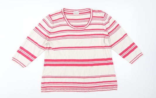 Roman Originals Women's Multicoloured Striped Knit Pullover Jumper L
