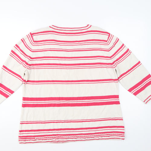 Roman Originals Women's Multicoloured Striped Knit Pullover Jumper L