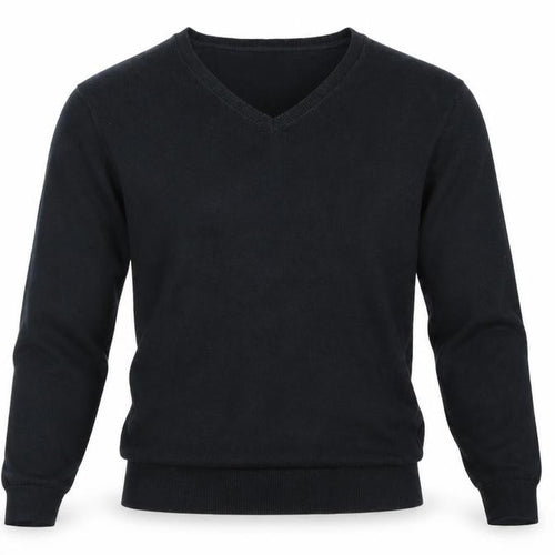 Gap Men's Black Cotton V-Neck Pullover Jumper Size L
