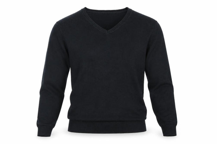 Gap Men's Black Cotton V-Neck Pullover Jumper Size L