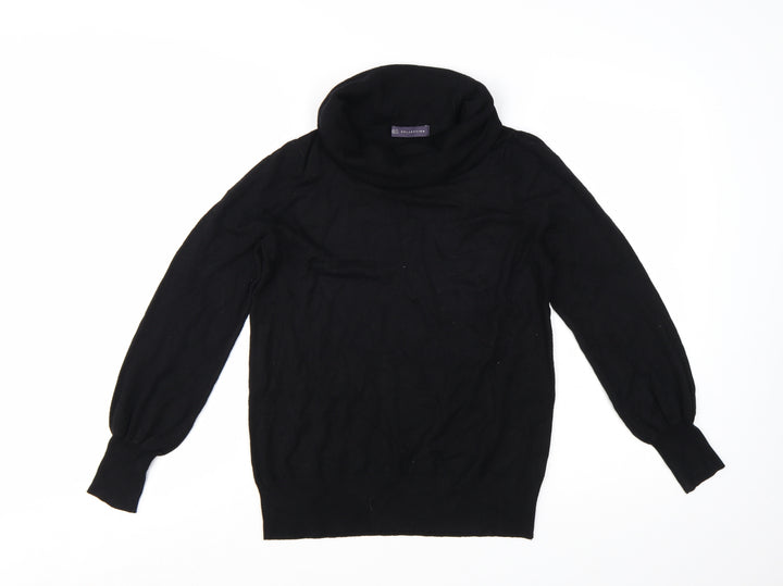 Marks and Spencer Womens Black Roll Neck Long Sleeve Jumper Size 16