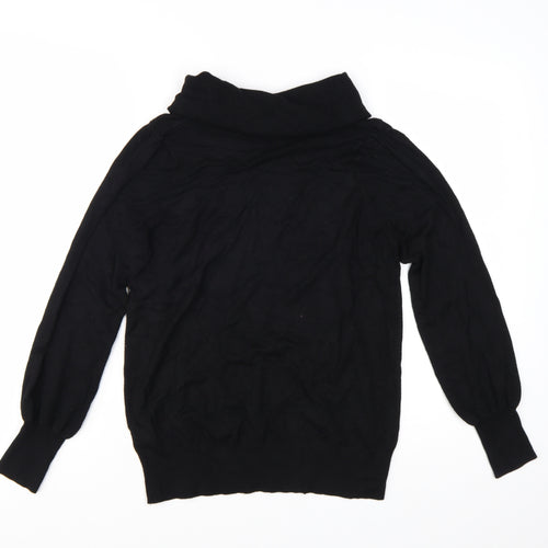 Marks and Spencer Womens Black Roll Neck Long Sleeve Jumper Size 16