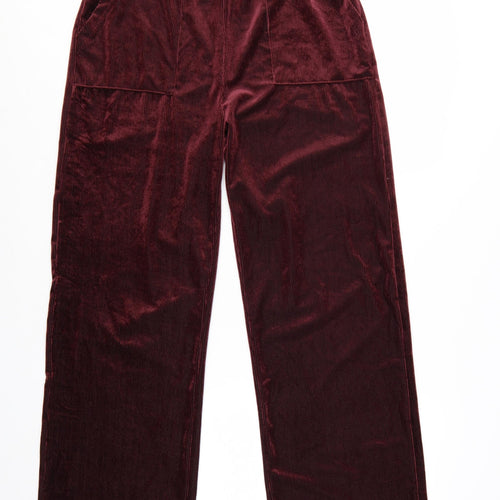 Aeropostale Women’s Burgundy Corduroy Wide-Leg Trousers M