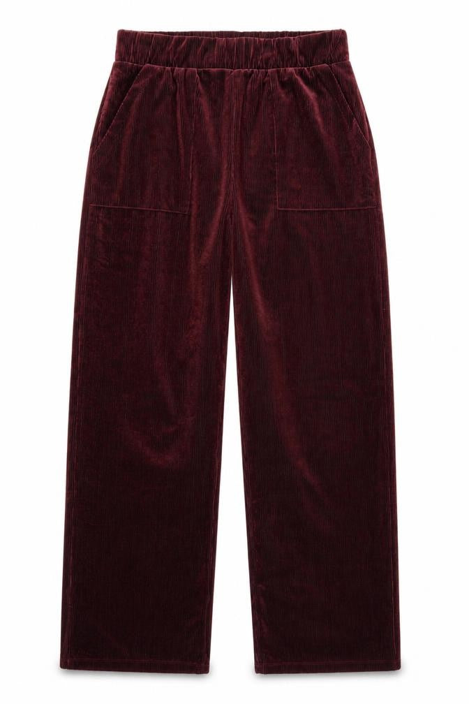 Aeropostale Women’s Burgundy Corduroy Wide-Leg Trousers M