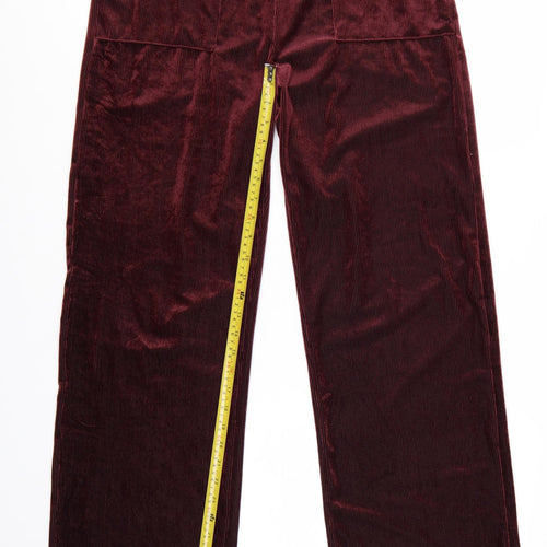 Aeropostale Women’s Burgundy Corduroy Wide-Leg Trousers M