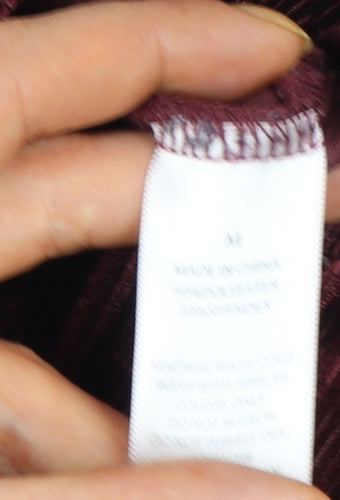 Aeropostale Women’s Burgundy Corduroy Wide-Leg Trousers M