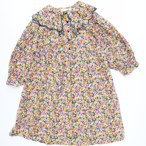 Vila Women's Multicoloured Floral A-Line Knee Length Dress Size 10