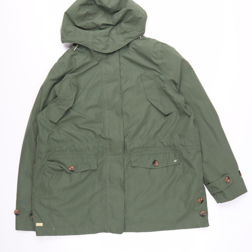 Regatta Womens Green Hooded Parka Jacket Size 20 Waterproof Lined