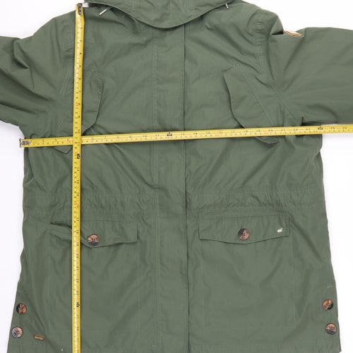 Regatta Womens Green Hooded Parka Jacket Size 20 Waterproof Lined