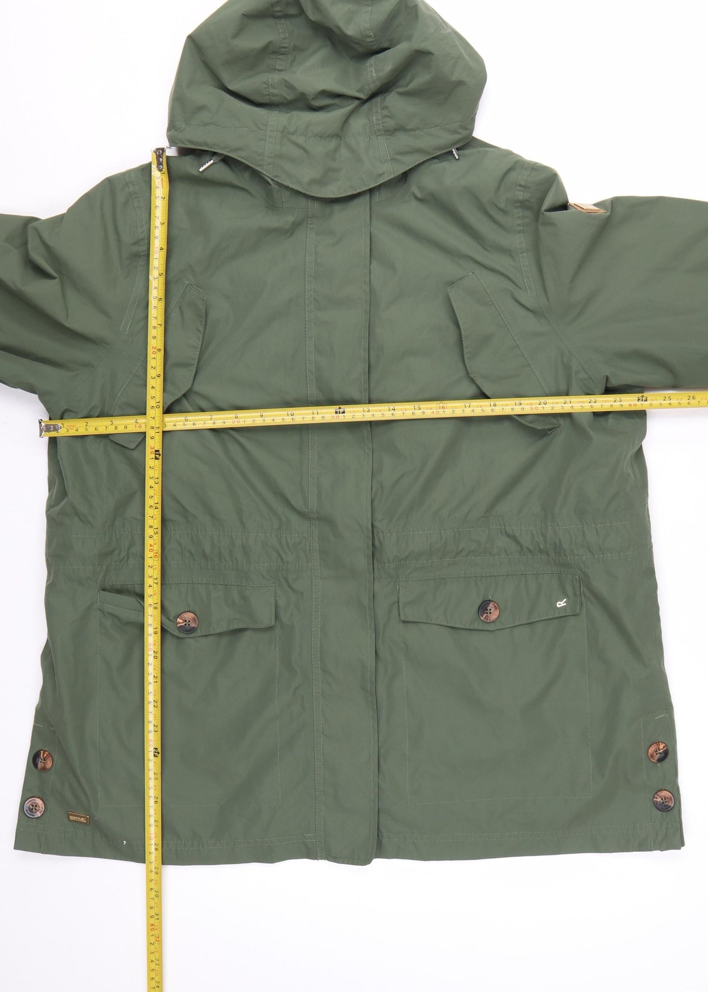 Regatta Womens Green Hooded Parka Jacket Size 20 Waterproof Lined