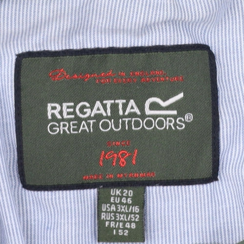 Regatta Womens Green Hooded Parka Jacket Size 20 Waterproof Lined