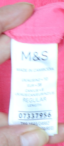 Marks and Spencer Women’s Pink Midi Shirt Dress Size 10