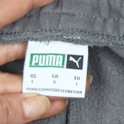 Puma Men's Grey Jogger Trousers L Casual Sportswear