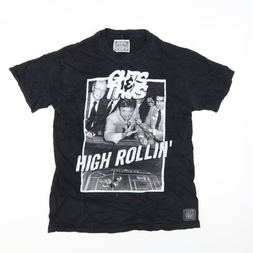 Cheats & Thieves Men's Black Graphic Print High Rollin' T-Shirt Medium