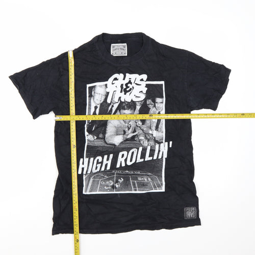 Cheats & Thieves Men's Black Graphic Print High Rollin' T-Shirt Medium