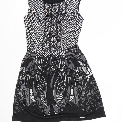 Rinascimento Women’s Black Knit Bodycon Dress M Sleeveless Partywear