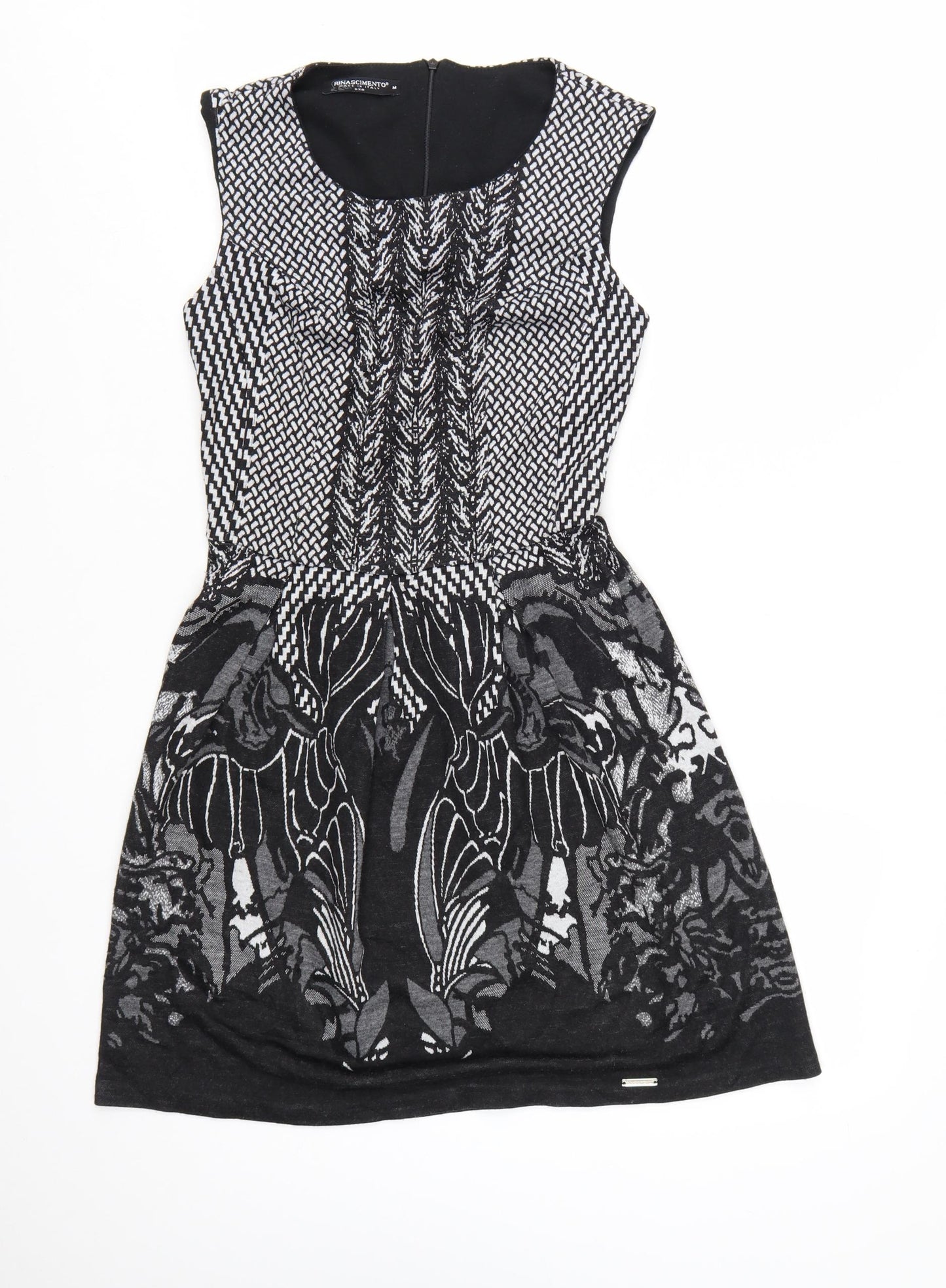 Rinascimento Women’s Black Knit Bodycon Dress M Sleeveless Partywear