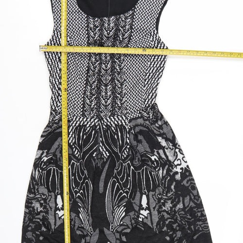 Rinascimento Women’s Black Knit Bodycon Dress M Sleeveless Partywear