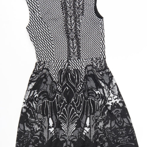 Rinascimento Women’s Black Knit Bodycon Dress M Sleeveless Partywear