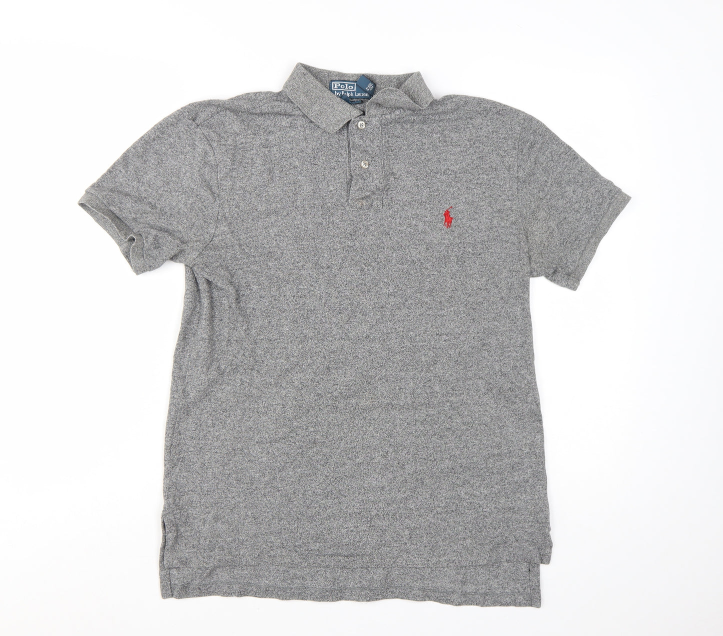 Ralph Lauren Men's Grey Slim Fit Cotton Polo Shirt Size M