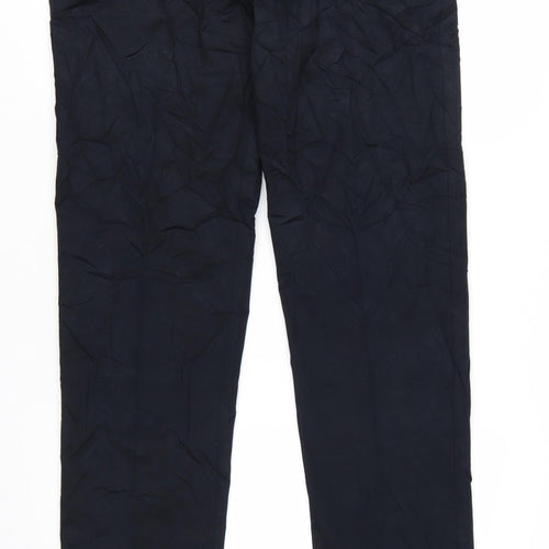 Marks and Spencer Men's Blue Slim Fit Chino Trousers 34W 33L