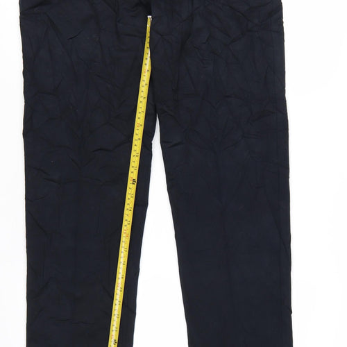 Marks and Spencer Men's Blue Slim Fit Chino Trousers 34W 33L