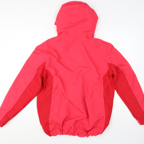 Rocktrail Womens Pink Hooded Waterproof Rain Jacket Size 14