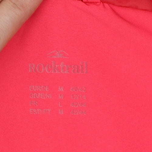 Rocktrail Womens Pink Hooded Waterproof Rain Jacket Size 14