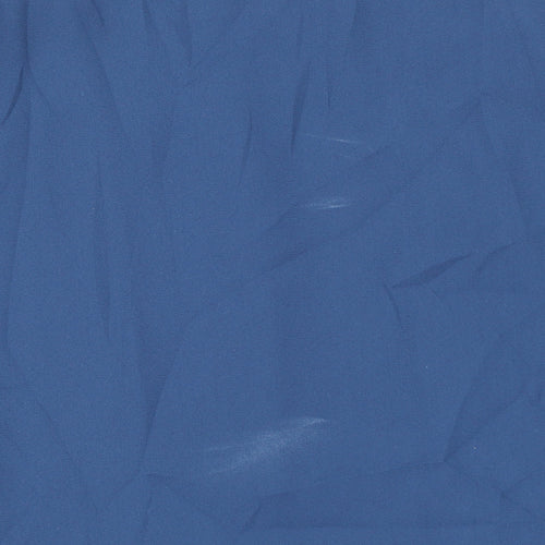 Oasis Women Blue V-Neck Shift Dress Size 8 Knee Length Lightweight