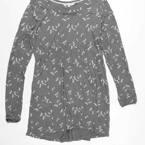 Fat Face Womens Grey Long Sleeve A-Line Dress Size 16