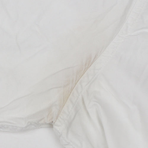 Marks and Spencer Men's White Cotton Short Sleeve Button-Up Shirt XL