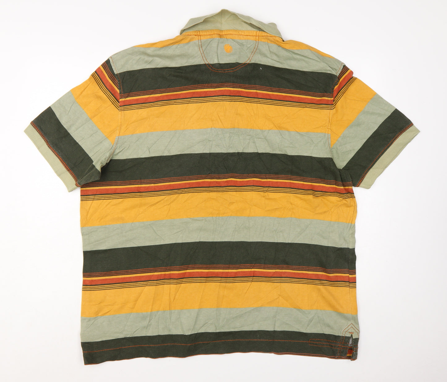 Fat Face Men's Multicoloured Striped Cotton Polo Shirt XL