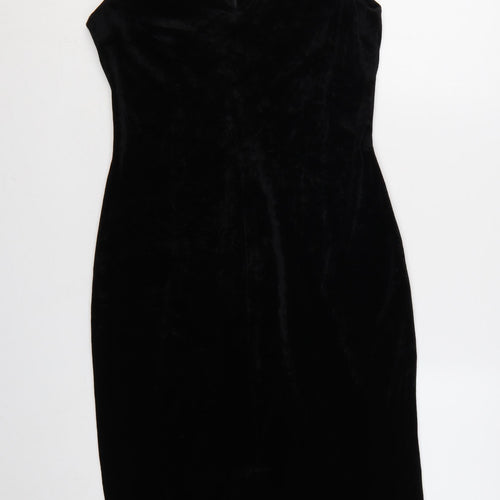 Grace Collection Women's Black Velvet Sheath Dress Size 10