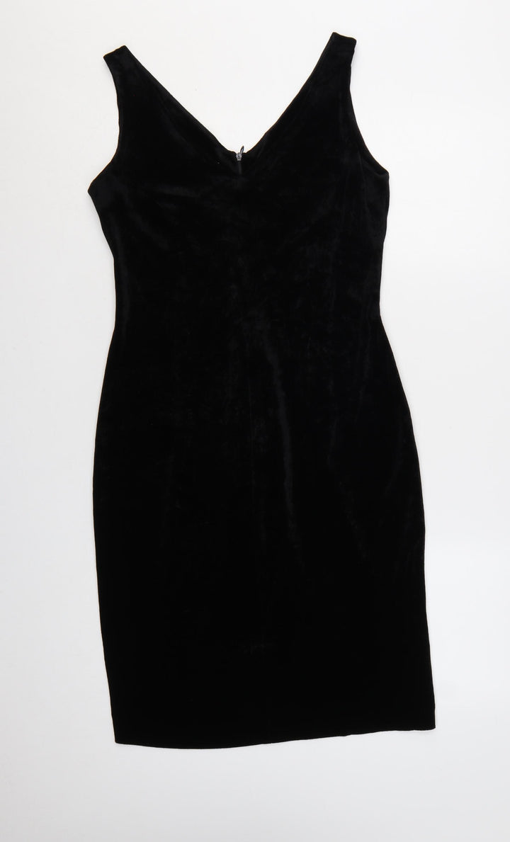 Grace Collection Women's Black Velvet Sheath Dress Size 10