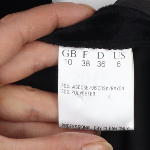 Grace Collection Women's Black Velvet Sheath Dress Size 10
