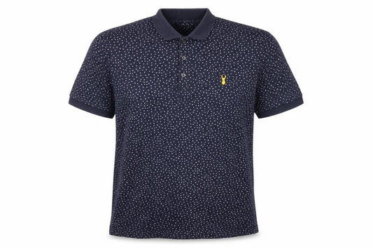 Next Men’s Blue Polka Dot Cotton Polo Shirt Size Large