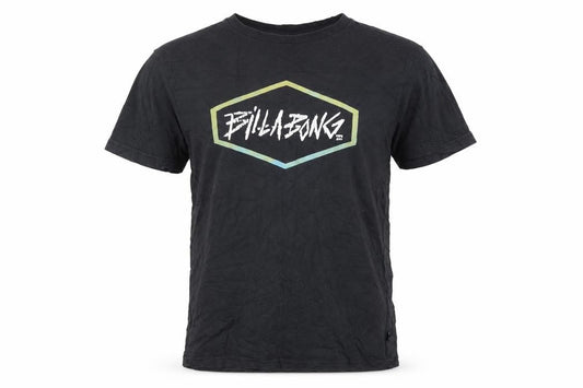 Billabong Boys Black Cotton Logo Graphic Short Sleeve T-Shirt Size 14 Years