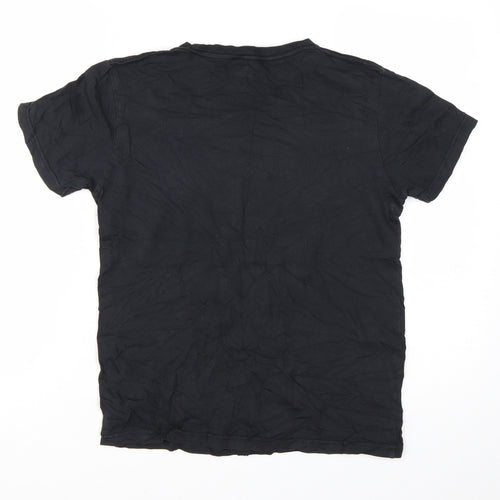 Billabong Boys Black Cotton Logo Graphic Short Sleeve T-Shirt Size 14 Years