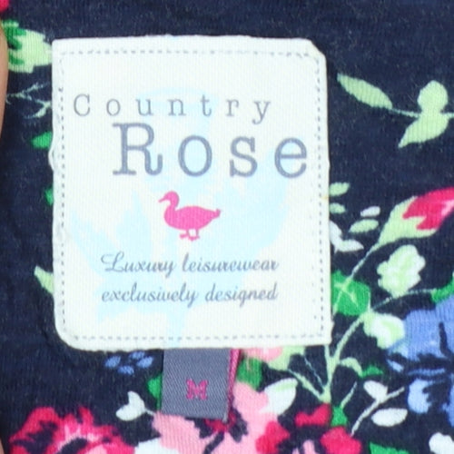 Country Rose Women's Multicoloured Floral Cotton 3/4 Sleeve Tunic Blouse M