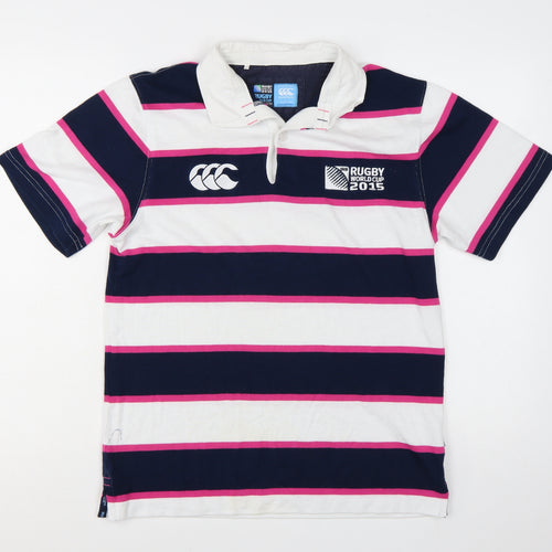 Canterbury Men’s Multicoloured Striped Rugby World Cup 2015 Polo Shirt S