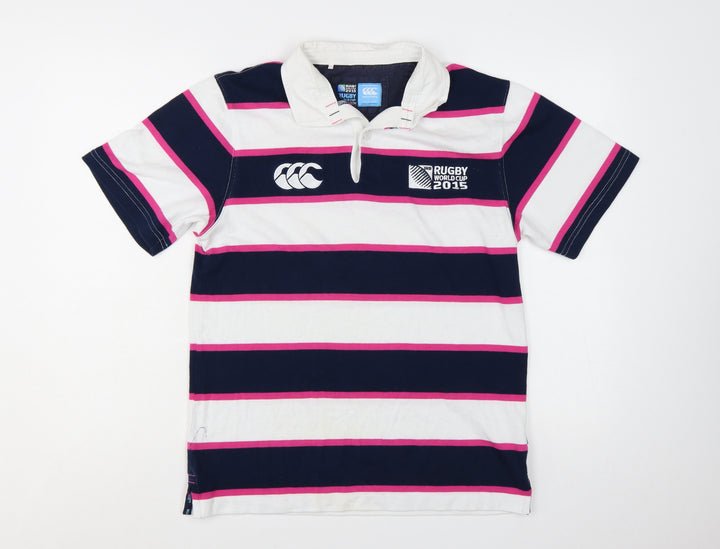 Canterbury Men’s Multicoloured Striped Rugby World Cup 2015 Polo Shirt S
