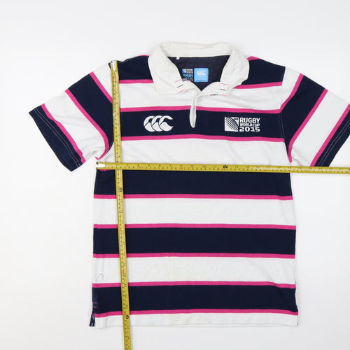 Canterbury Men’s Multicoloured Striped Rugby World Cup 2015 Polo Shirt S