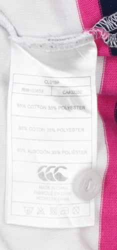 Canterbury Men’s Multicoloured Striped Rugby World Cup 2015 Polo Shirt S