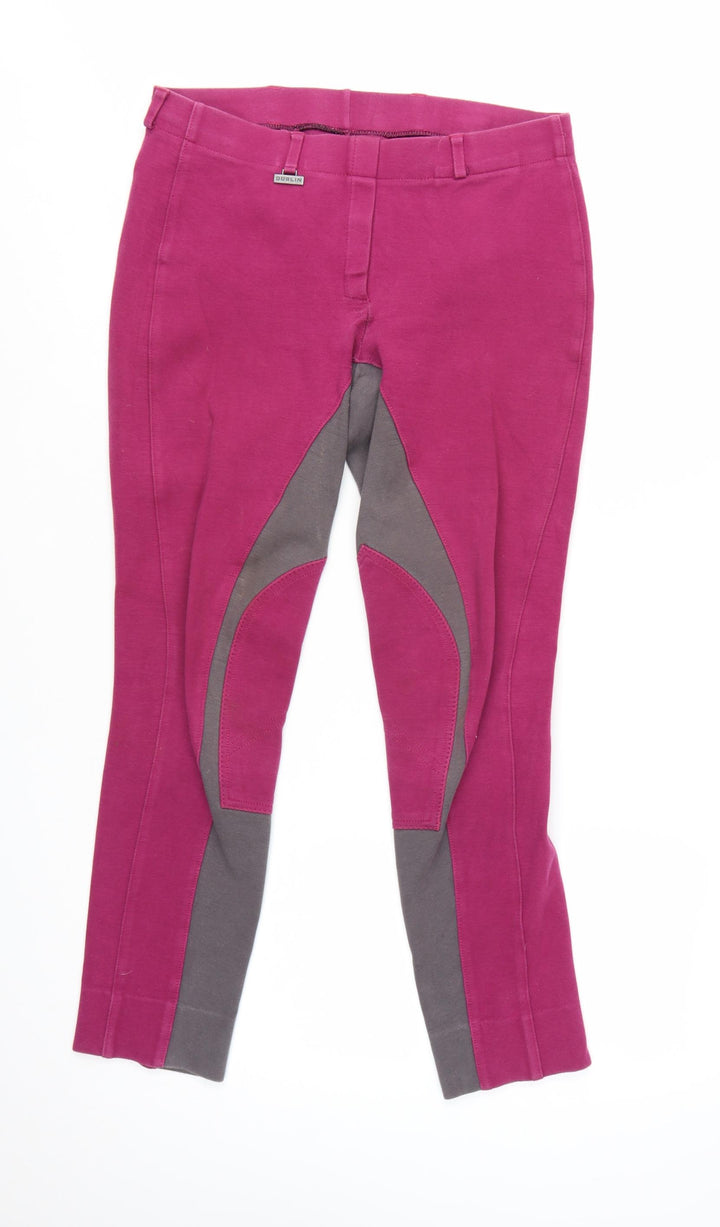 Dublin Womens Magenta Cotton Blend Riding Breeches EU 40 UK 12