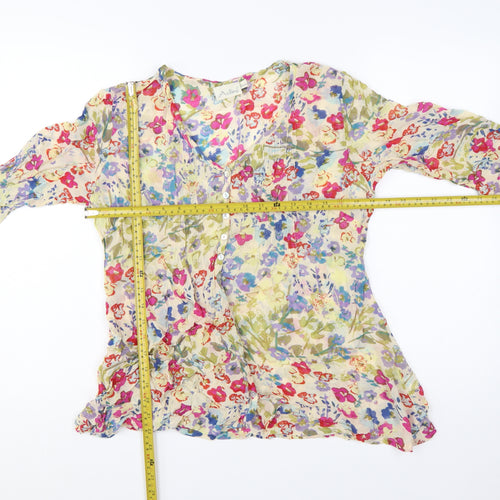 Adini Women’s Multicoloured Floral Cotton Tunic Blouse S