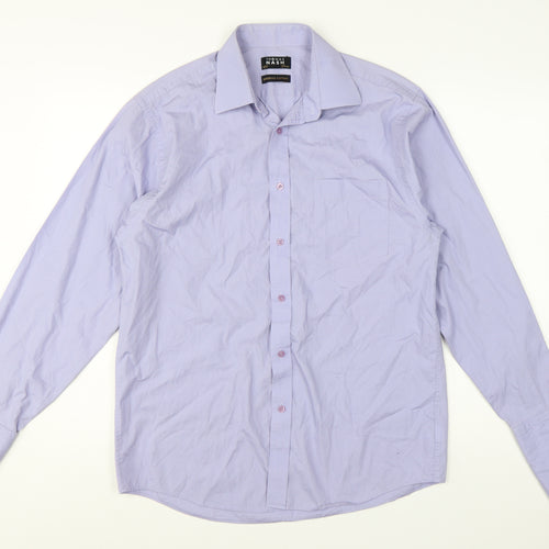 Thomas Nash Men's Lilac Long Sleeve Slim Fit Dress Shirt 15.5in 39cm