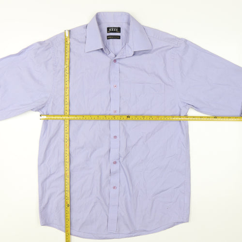 Thomas Nash Men's Lilac Long Sleeve Slim Fit Dress Shirt 15.5in 39cm