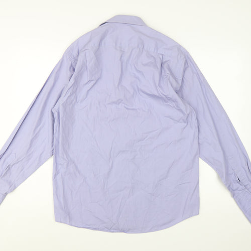 Thomas Nash Men's Lilac Long Sleeve Slim Fit Dress Shirt 15.5in 39cm