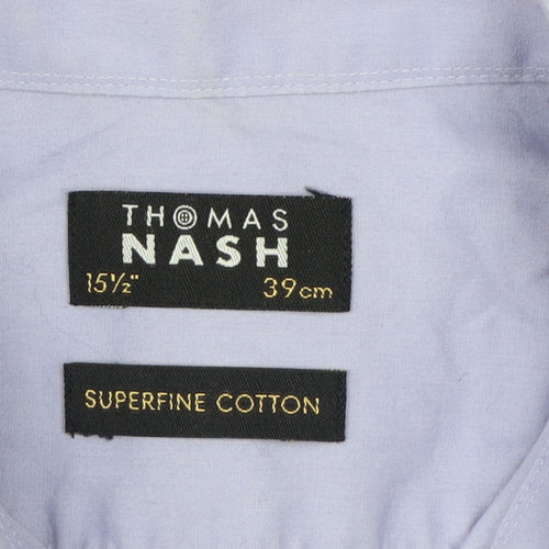 Thomas Nash Men's Lilac Long Sleeve Slim Fit Dress Shirt 15.5in 39cm